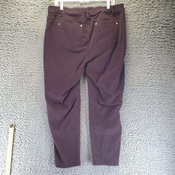 J.Jill Pants Womens Size 16 Plum Purple Authentic Fit Slim Ankle Stretch Denim - Picture 12 of 12